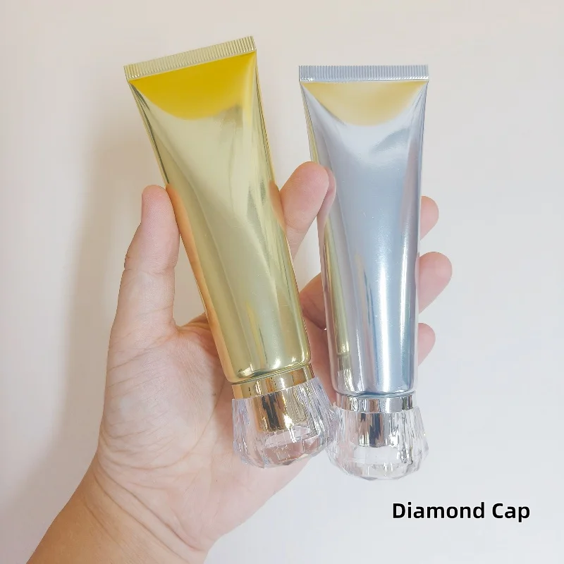 

6Pcs 50ml High-end Gold/silver Aluminum-plastic Tube Can Be Filled with Tube Cosmetic and Skincare Packaging Materials