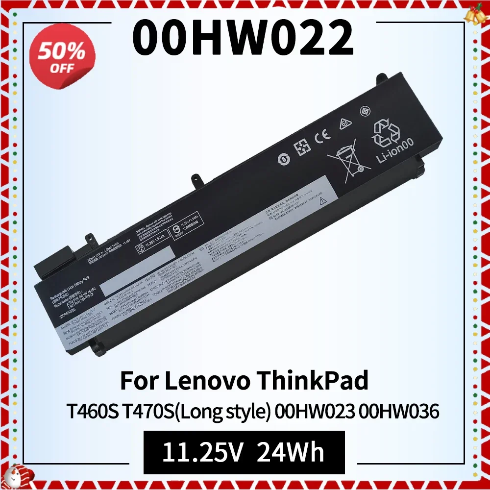 

24Wh 00HW022 Laptop Battery for Lenovo ThinkPad T460s T470s Series 00HW023 SB10F46461 00HW036 SB10F46474 00HW037 SB10F46475