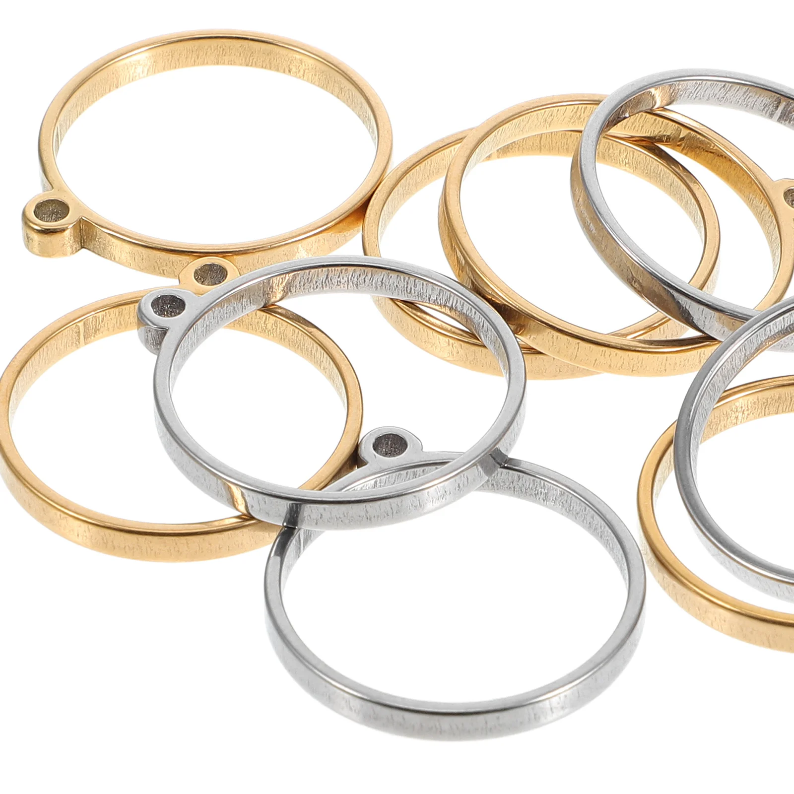 

10pcs Pendant Frame Bracelet Bezel Setting Round Stainless Steel Blank Frames For Resin Casting Diy Jewelry Making Accessories