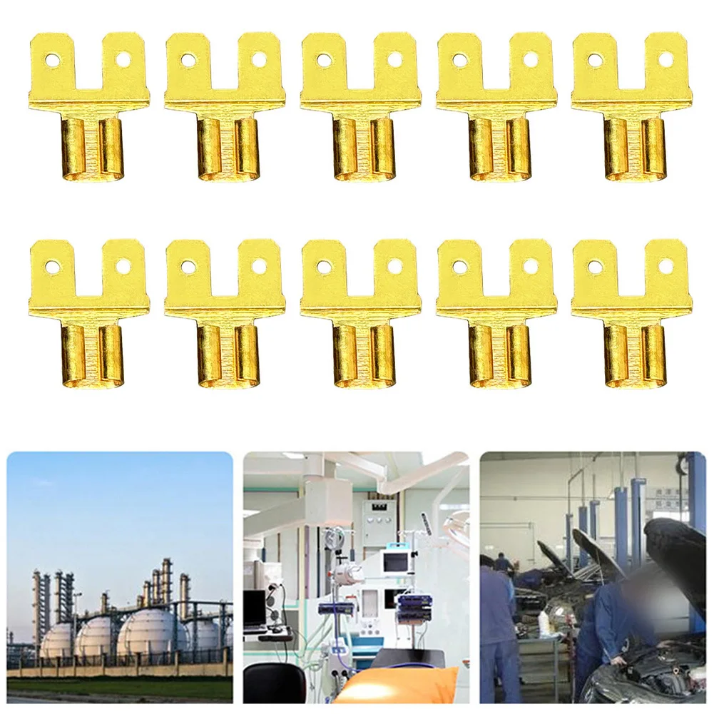 Automotive Electrical Repair Shovel-Type Lugs Battery Terminal Wear Resistant Wire Lugs Auto Yellow Non-Deforming