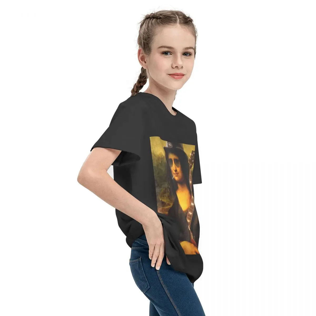 Teenagers Basic Short Sleeve T-Shirt Mona Lisa Ale Round neckVintage T-shirts Novelty Humor Graphic Teeanger image 5