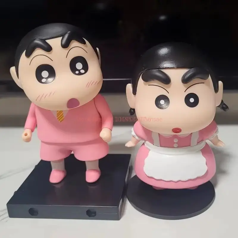 Coppia pastello Shin-Chan Figura Ornamento da tavolo Decorazione creativa Soggiorno Mobile TV Nuova casa Decorazione di inaugurazione della casa Regalo