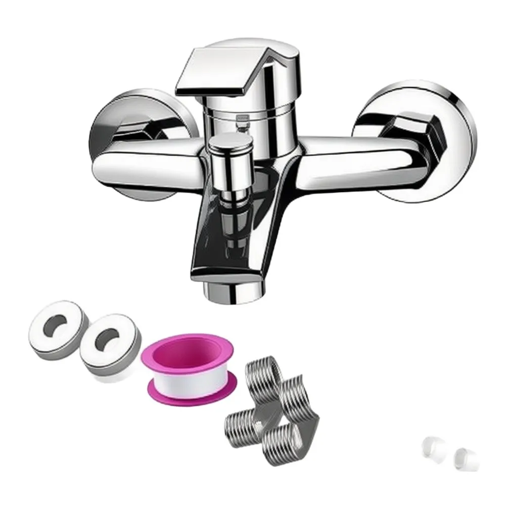 Modern Bath Shower Mixer Faucet Bathtub Spout Faucet With Complete Installation Kit Bathroom Tub Plumbing Renovation Accessory