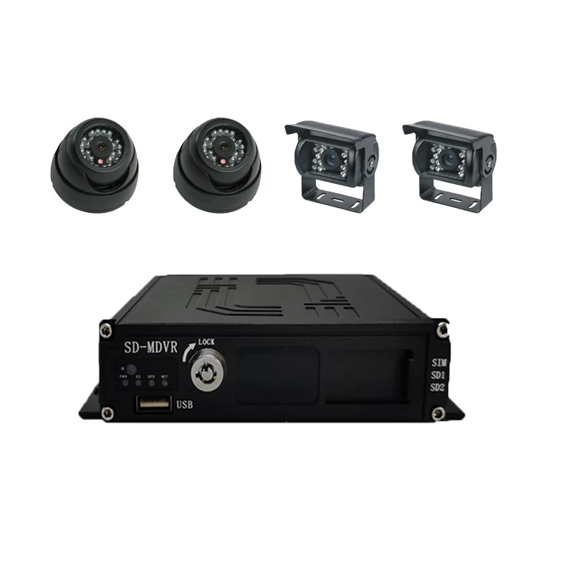 4 Channel WiFi 1080P MDVR Kit 4CH HD Camera Video Audio Security Car Mobile Dvr CCTV System