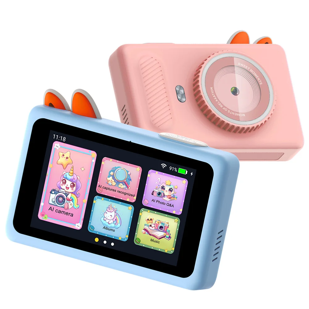 

【NEW】AI children's camera large model knowledge base learning machine photo recognition touch screen camera enlightenment gift
