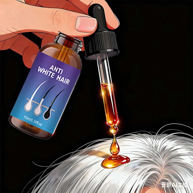 

3nd White To Black Serum Remedy Repair White & Darkening Hair Natural Anti Gray Hair Serum Nourishing Hair Care