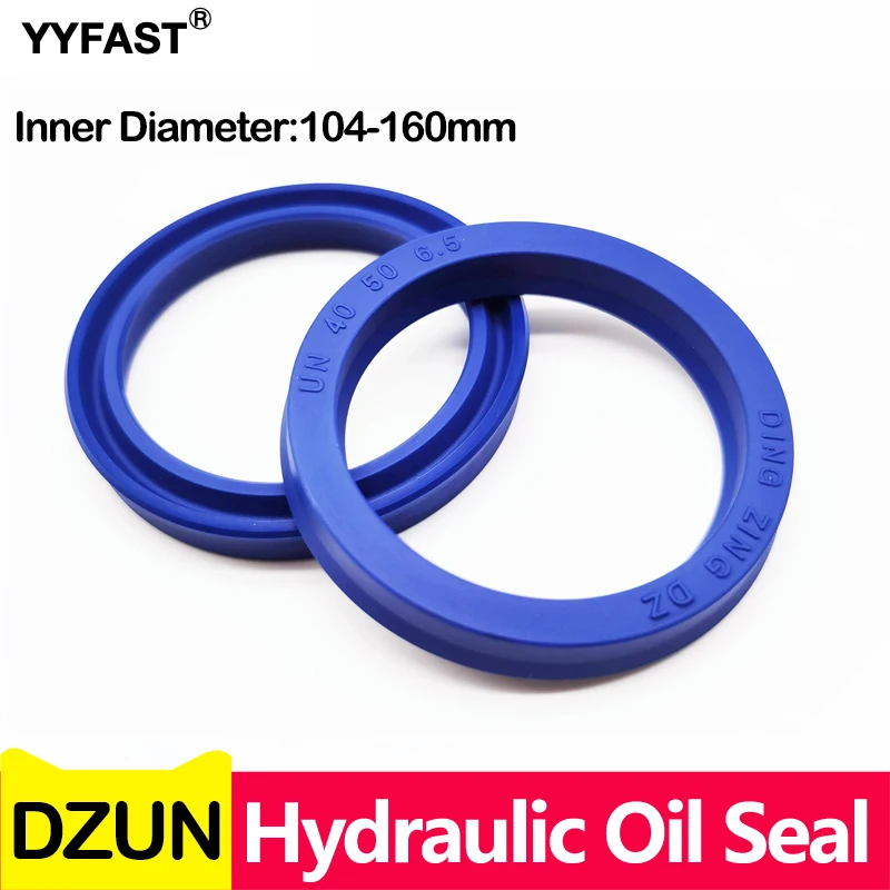 DZUN Radial Shaft Hydraulic Seal,ID 104-160mm,IDxODxTHK,Polyurethane Piston Shaft Piston Rod PU Single Lip U Cup Oil Seal O-Ring