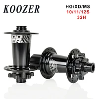 Koozer XM490pro Boost CR-Mo eje de acero 32 agujeros HG XD MS 10 11 12s trasero 5x141 QR 12x148mm a través de TA MTB bujes de bicicleta piezas de bicicleta