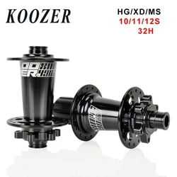 Koozer XM490pro Boost CR-Mo Steel Axle  32 Holes HG XD MS 10 11 12s Rear 5x141 QR 12x148mm THRU TA MTB Bicycle Hubs Bike Parts