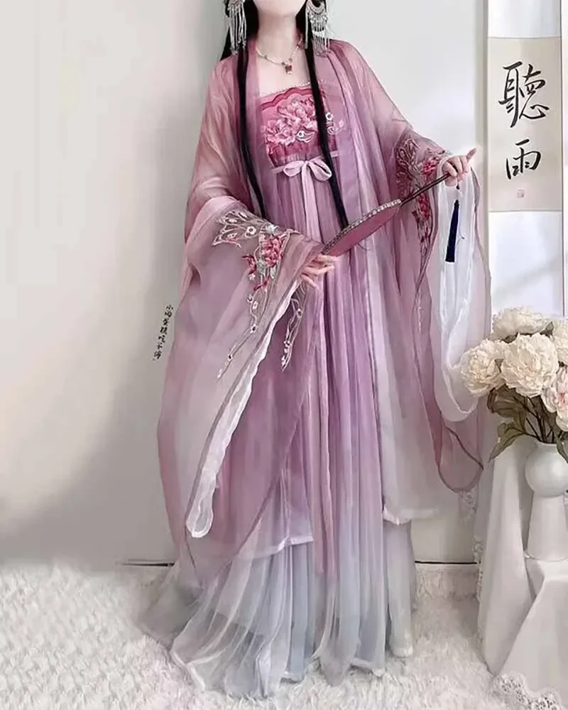 女性のための古代中国風ドレス,コスプレ衣装,紫,夏のダンスパーティー