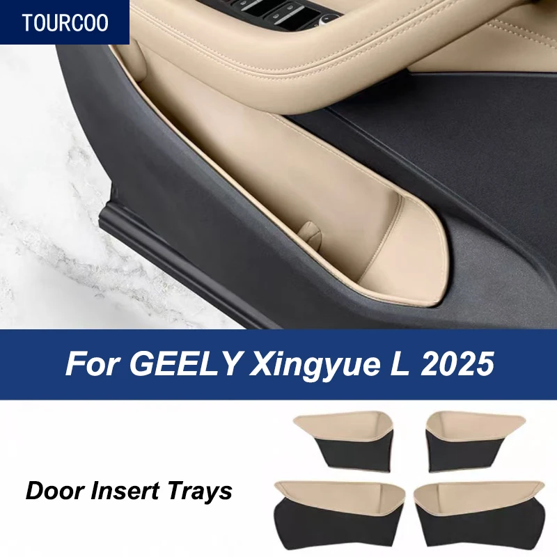

For GEELY Monjaro Xingyue L 24-25 Leather Door Slot Pad Mat Door Insert Trays Interior Modified Accessories