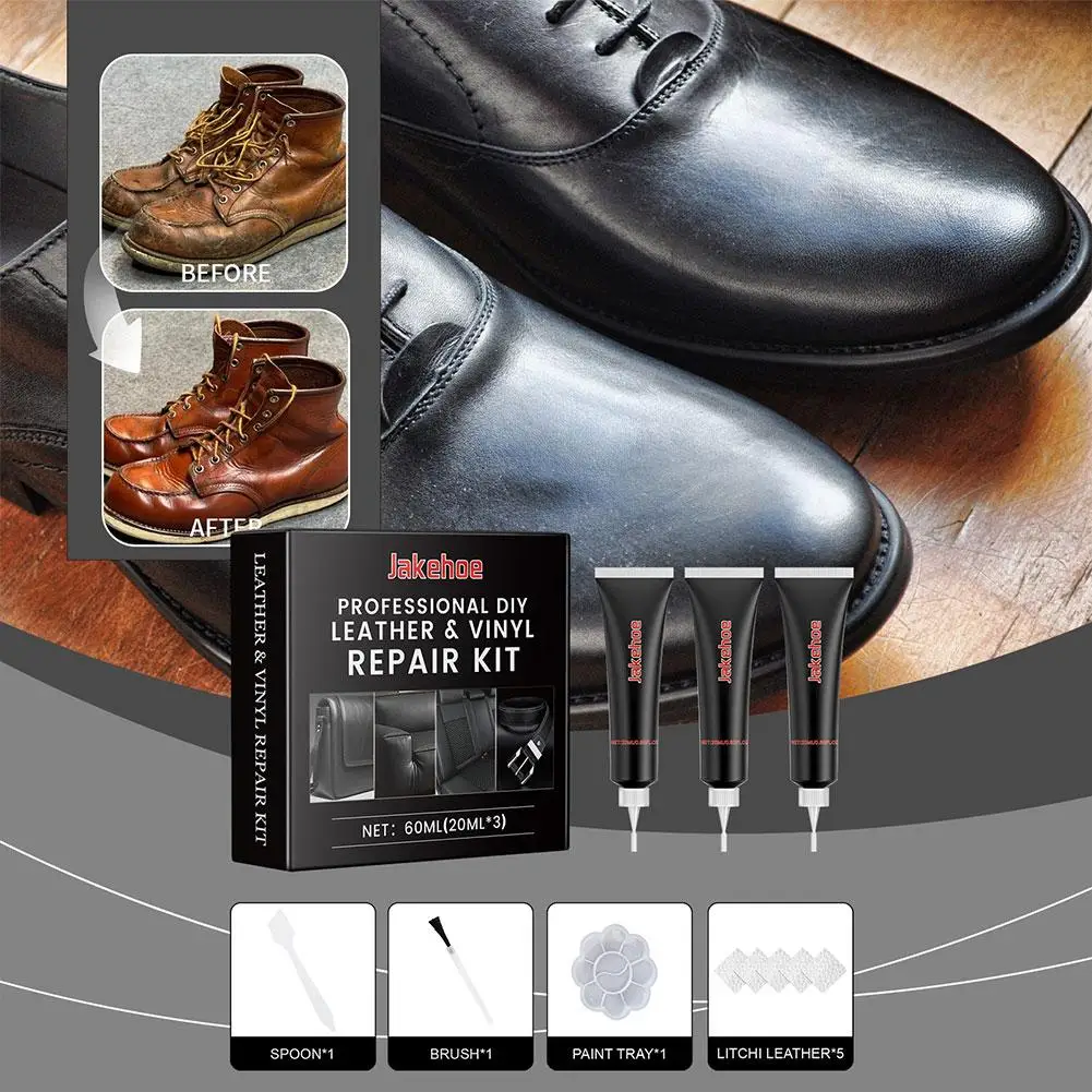 

Набор для ухода за автомобилем, жидкая кожа, инструмент для ремонта кожи, реставрация дивана, пальто, черные трещины для сидений ﻿ Автоматические отверстия Scratch V2L4