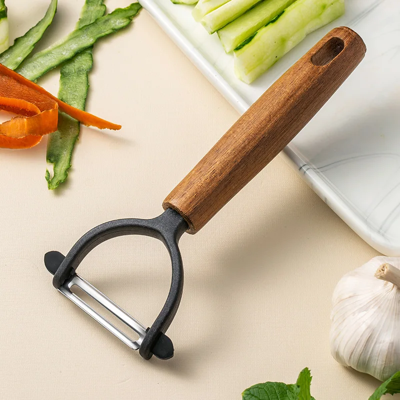 Peeler  Stainless steel  Wooden Handle Peeler Fruit Vegetable Kitchen Tool