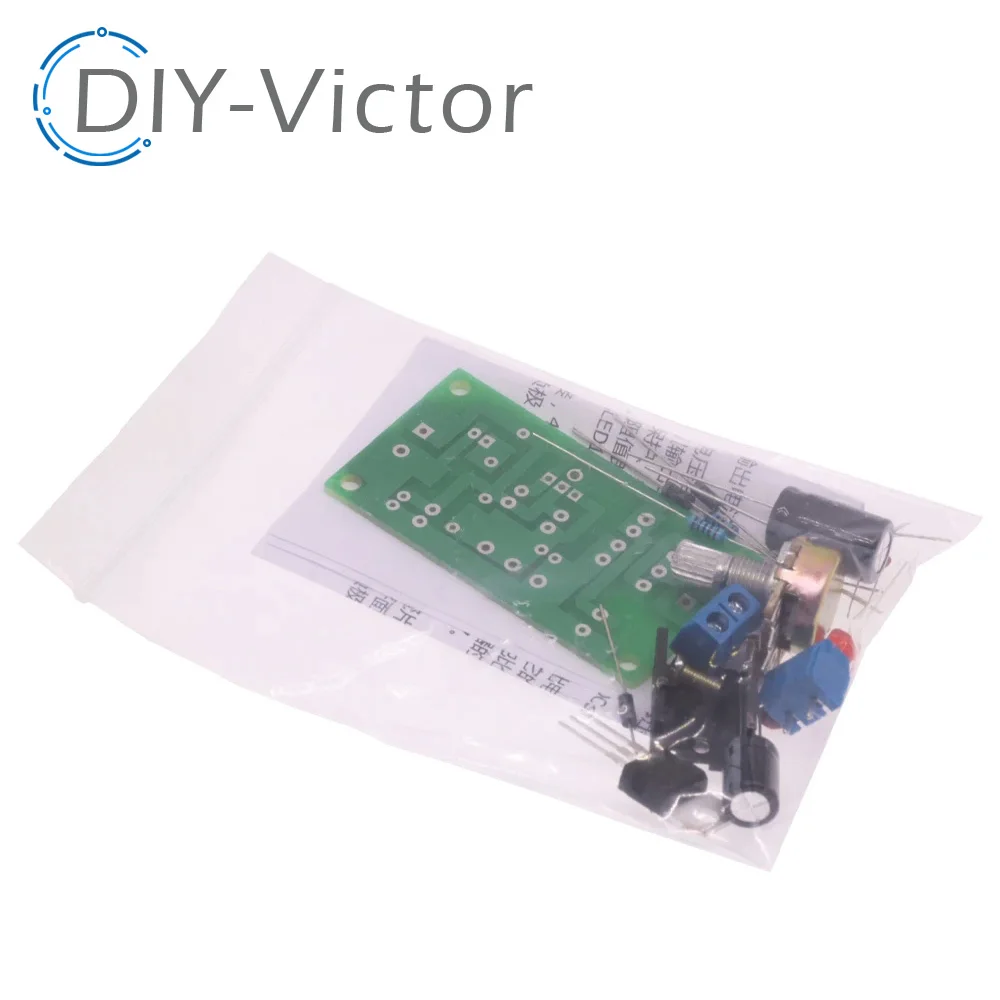 LM317 Kit di alimentazione regolabile alimentatore cc regolabile continuo parti di formazione didattica fai da te Kit elettronici scheda PCB