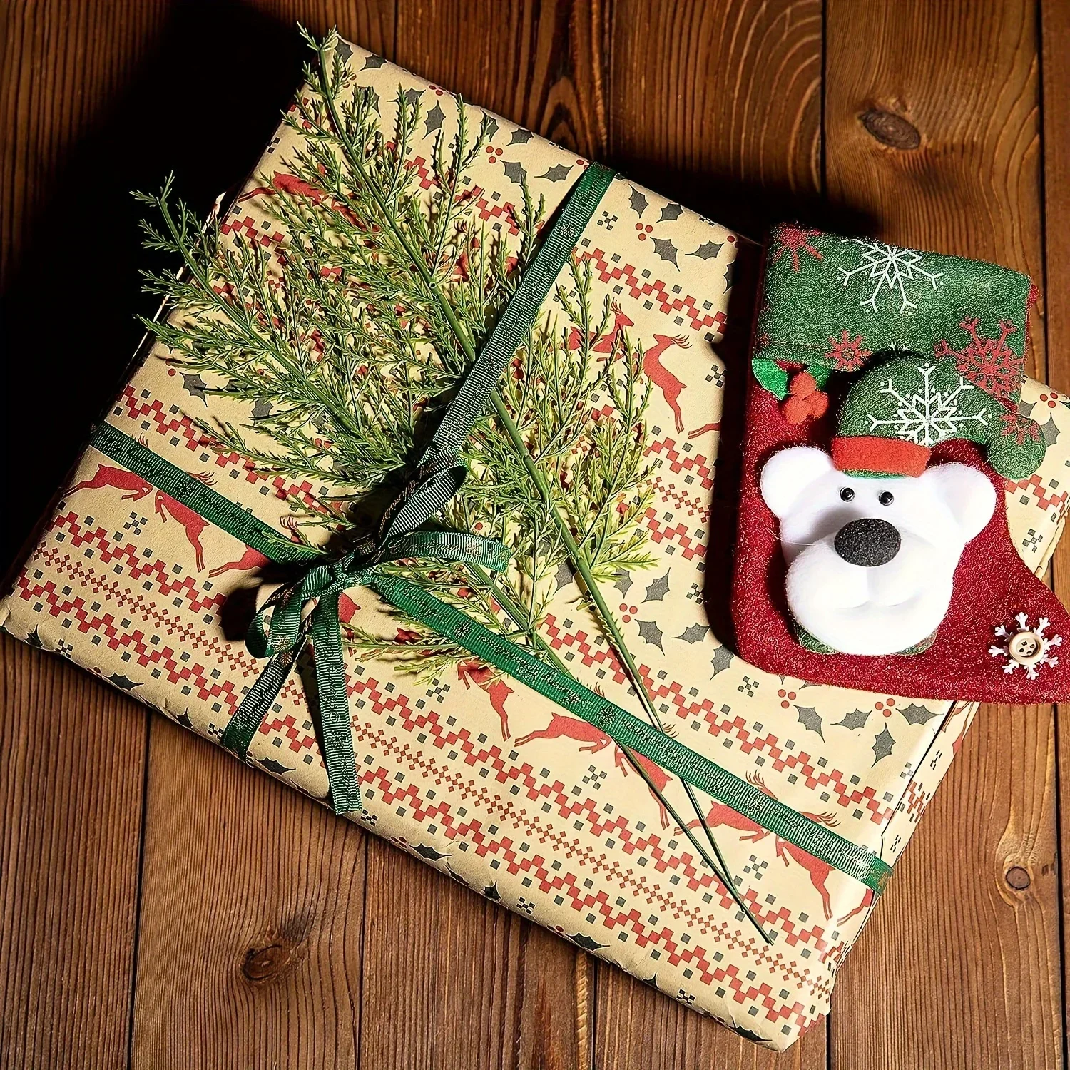 10 Stück künstliche Pflanzen, Tannenzweige, immergrüne Kiefern, Blätter, Zweige, Weihnachtsstange für DIY-Kranz, Geschenk, Weihnachten, Heimdekoration – Detail 6