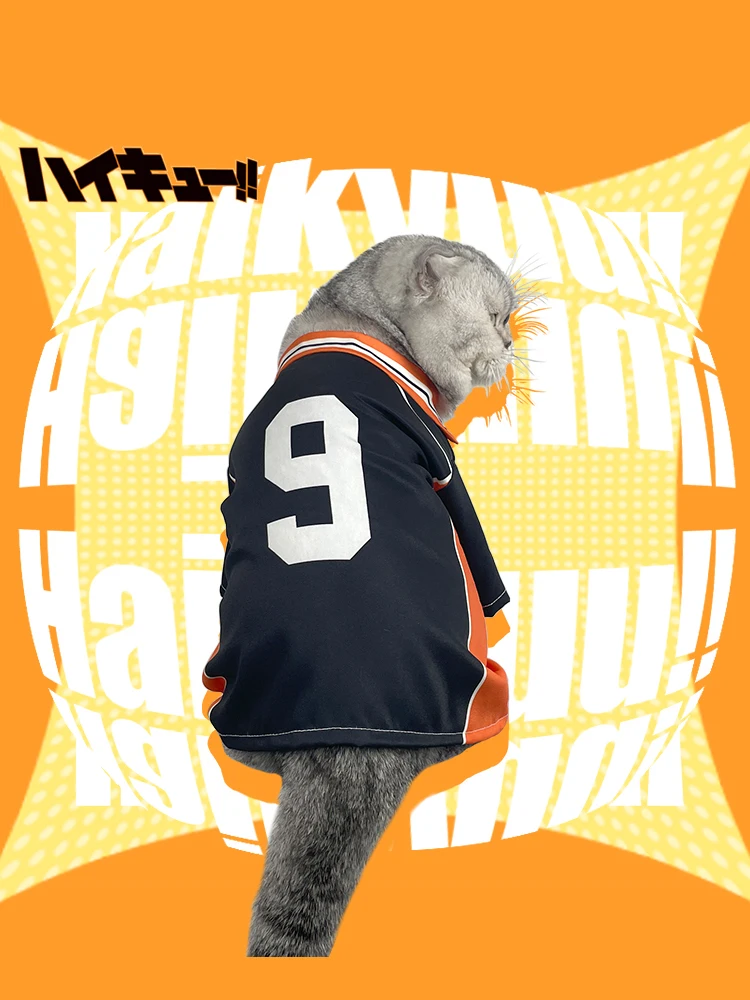 Yingshan Feixiong الحيوانات الأليفة تي شيرت الكرة الطائرة الصغيرة الصبي القط كوس على البخار الكعك ووي جامعة الملابس الكلب التصوير الملابس