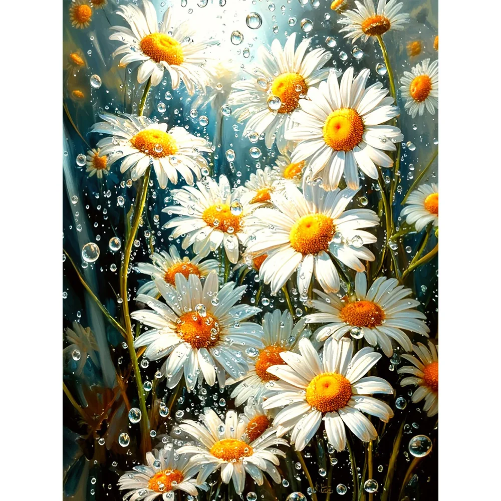 EverShine 5D Diamond Painting Daisy DIY Mosaic Flower Full Square Round Drill Embroidery Crafts And Art Supplies Home Decoration
