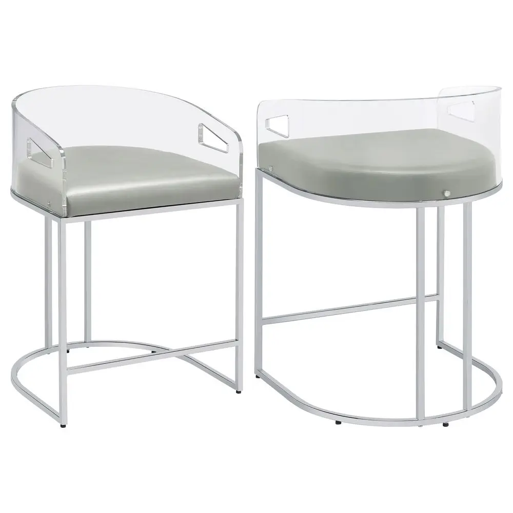 

Ridge Home Goods Farmhouse 26 Wood CounterHeight Bar Stool with Natural Seagrass Seat, Reclaimed Gray