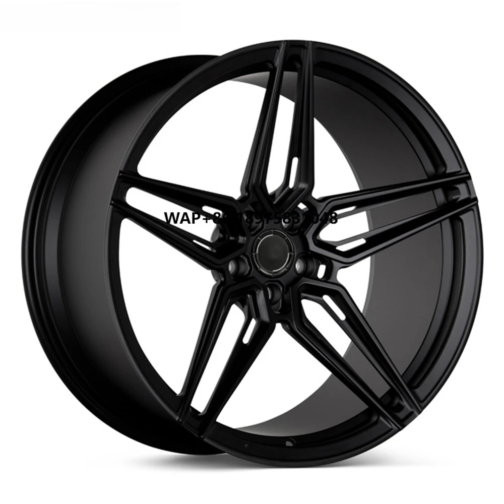 20 Inch Gloss Black and Milling Spoke Star Shape Alloy Aluminum Wheels Car Rims