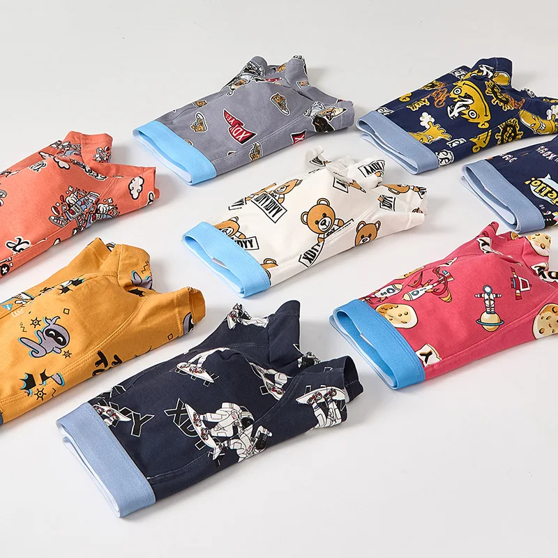 

Men's Underwear Cotton Wholesale Boxers Student Cartoon Printed Boxers Fashionable Comfortable Underwear for Boys