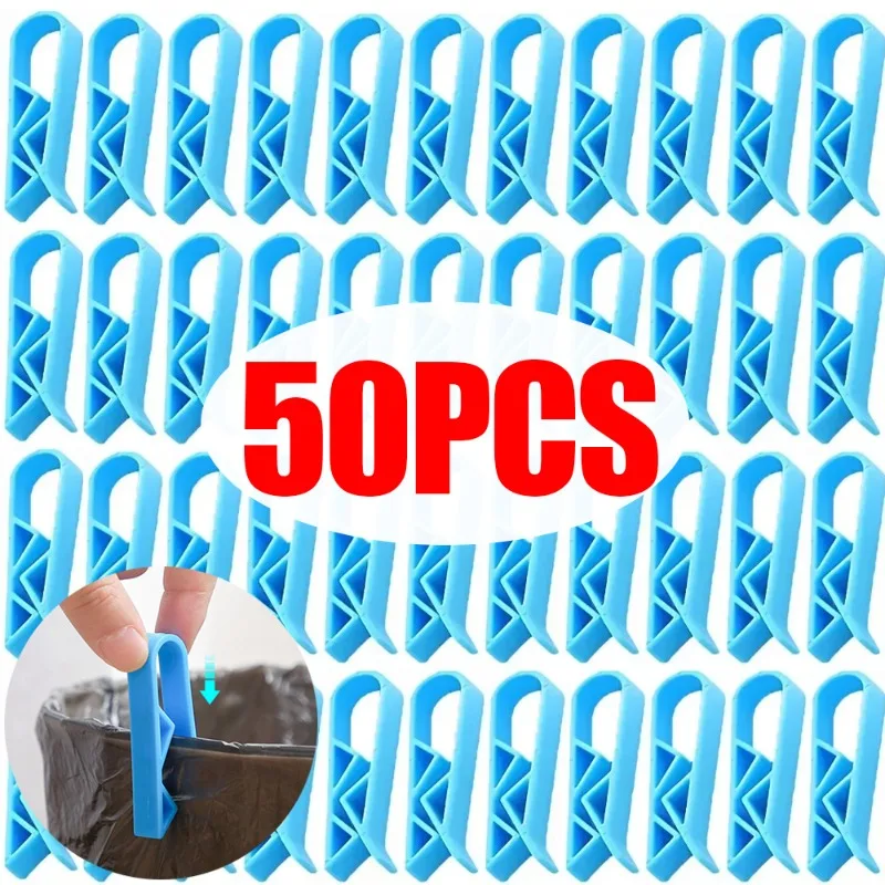 50/2PCS Rubbish Bag Clips Practical Garbage Bag Anti-Slip Holder Clamp Waste Basket Can Fixation Clip Snack Bag Sealing Tools