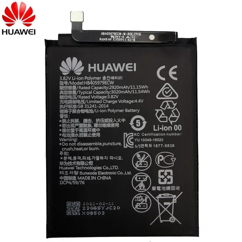 Hua Wei Original Phone Battery HB405979ECW For Huawei Nova  Enjoy 6S  Honor 6A 6C 8A  7A Pro  Y5  Y6 Pro  P9 Lite Mini