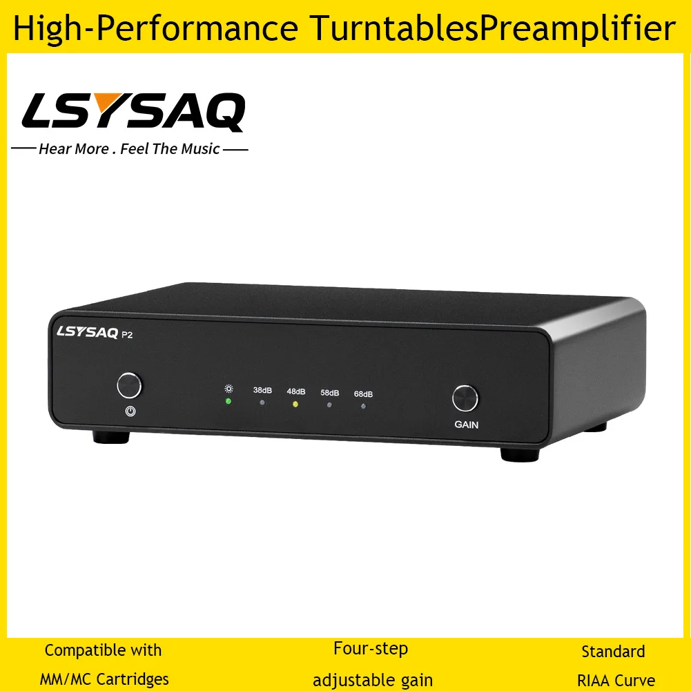 LSYSAQ Hifi Preamplifier Dual Ne5532P Lm49720 Preamplifier mm Mc Moving Coil Phono Cartridge Suitable for Vinyl Records P2