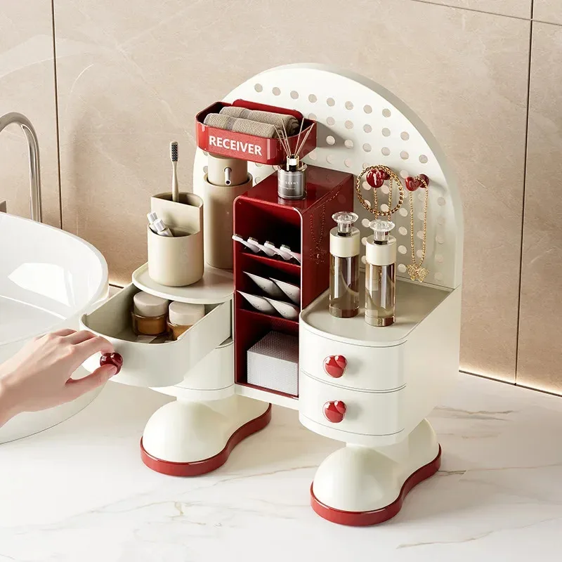 

Large Capacity Cosmetic Storage Box Office Desk Organizer Drawer Makeup Table Accessories Skin Care Products Lipstick Rack