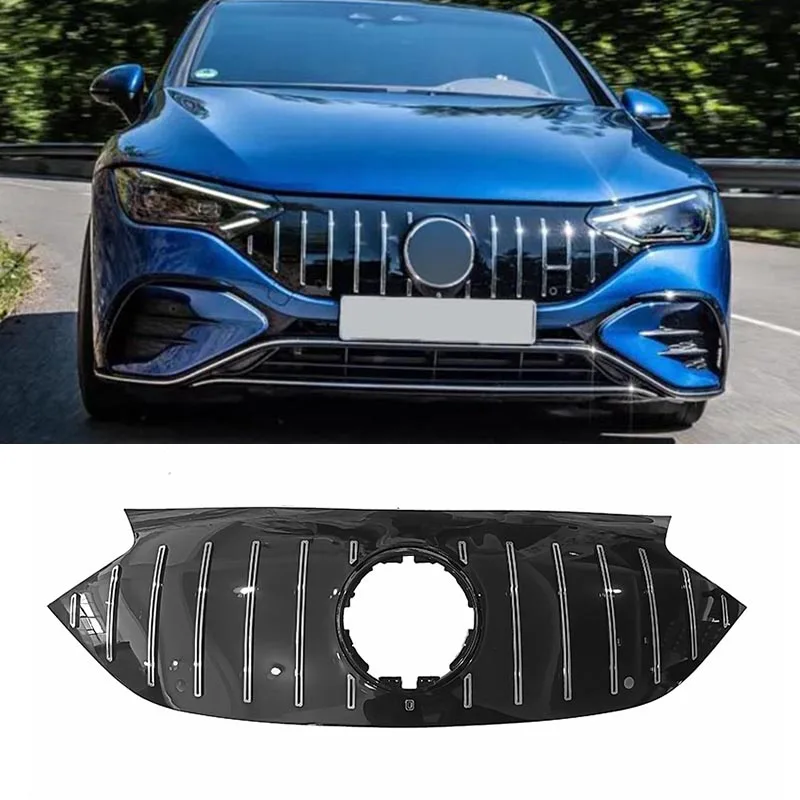 

Car Front Grille Bumper Grill For Mercedes-Benz EQE-Class W295 V295 2022-2024 EQE350 EQE500 EQE53 Gloss Black