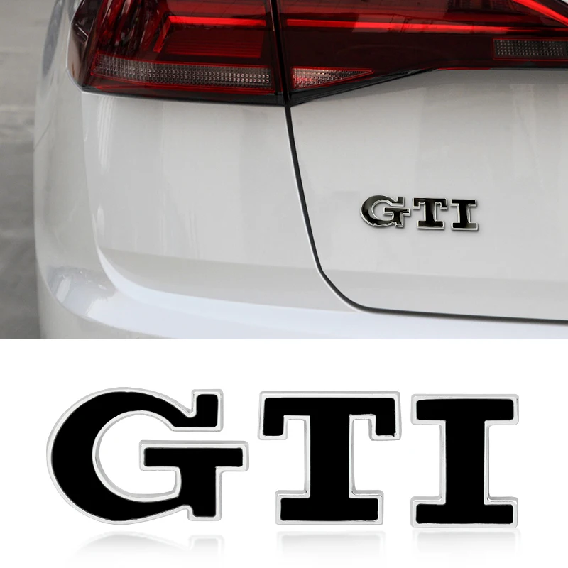 GTI Logo Car Fender Trunk Emblem Stickers Accessories For Volkswagen R-Line R Polo Golf T5  Passat Magotan CC Santana Bora Jetta