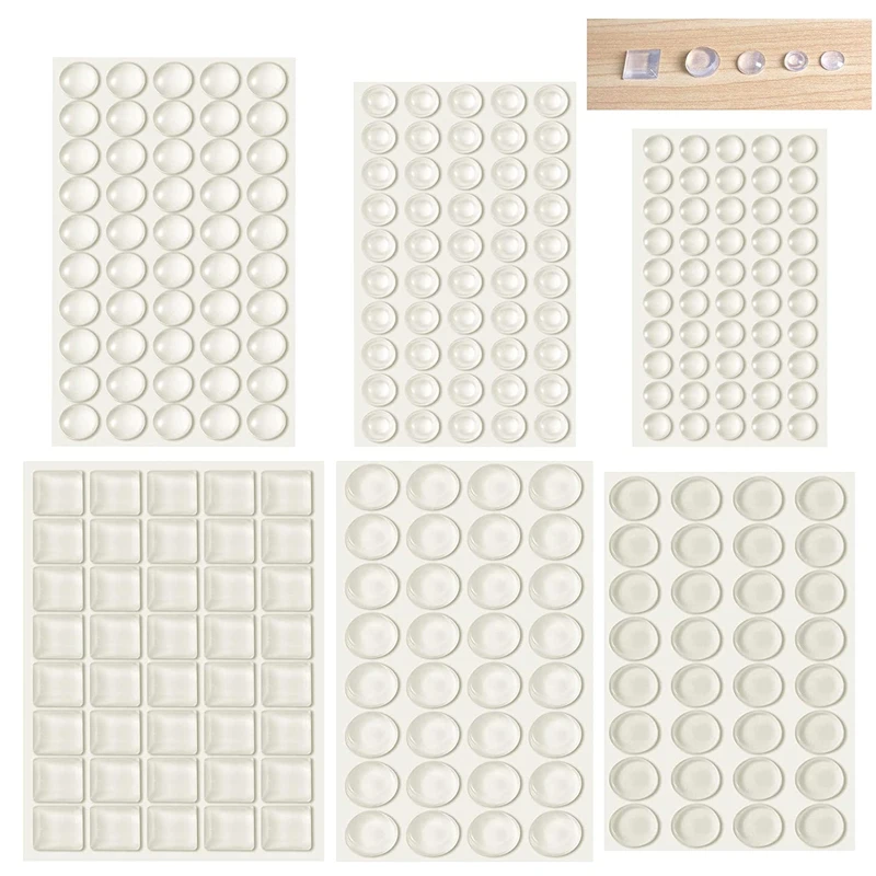 Strong Self-Adhesive Clear Door Stopper Rubber Damper Buffer Cabinet Bumpers Furniture Dots Cushion Protective Pads Tiny Bumpons