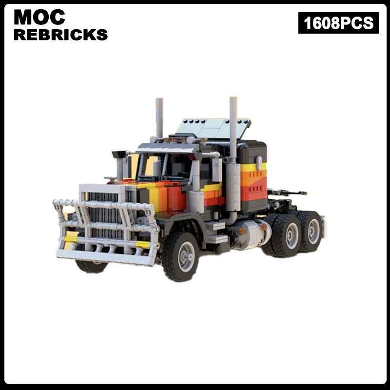 

Большой транспортный автомобиль RC Peterbilt 359 "Outback" Полуподвесной грузовик Сборка кирпичей Транспорт Развивающая творческая детская игрушка