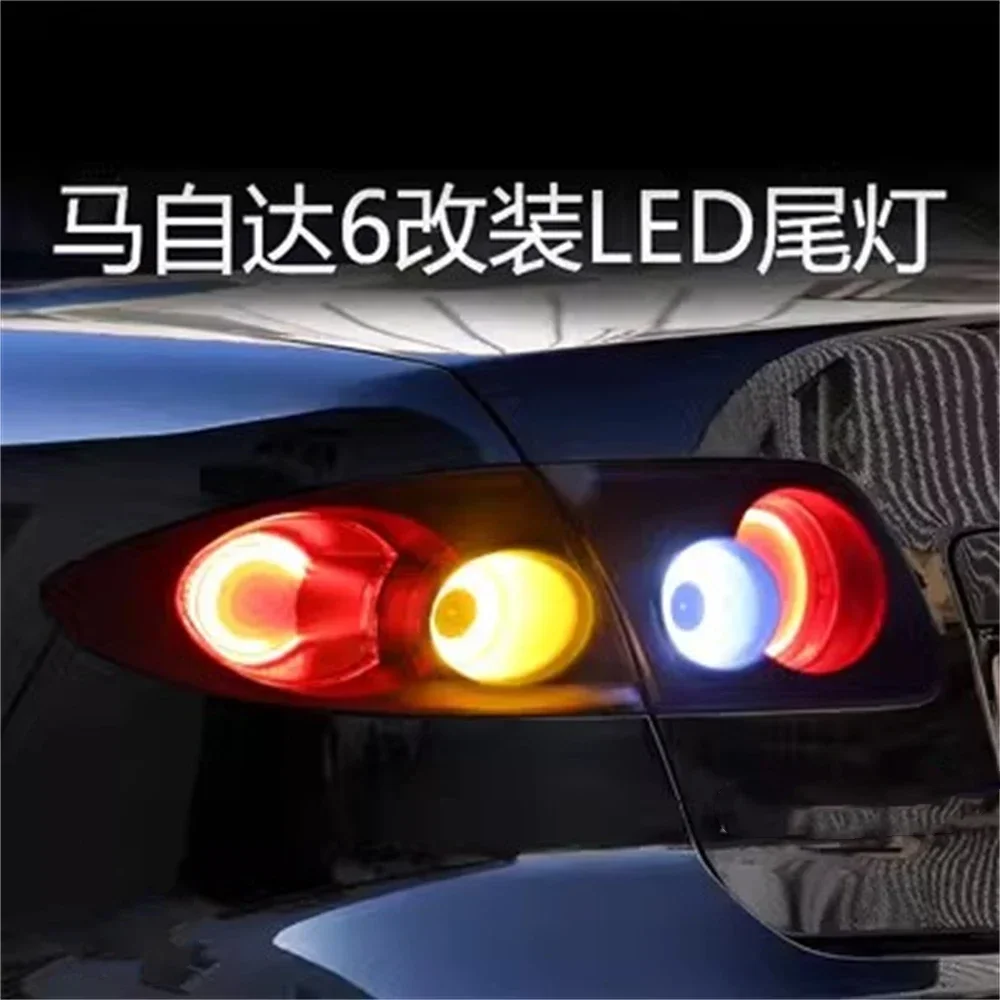 مجموعة مصابيح خلفية LED لـ 03-15 مازدا 6 مصباح مكبح خلفي عكسي ضوء بدوره إشارة 2 قطعة #3