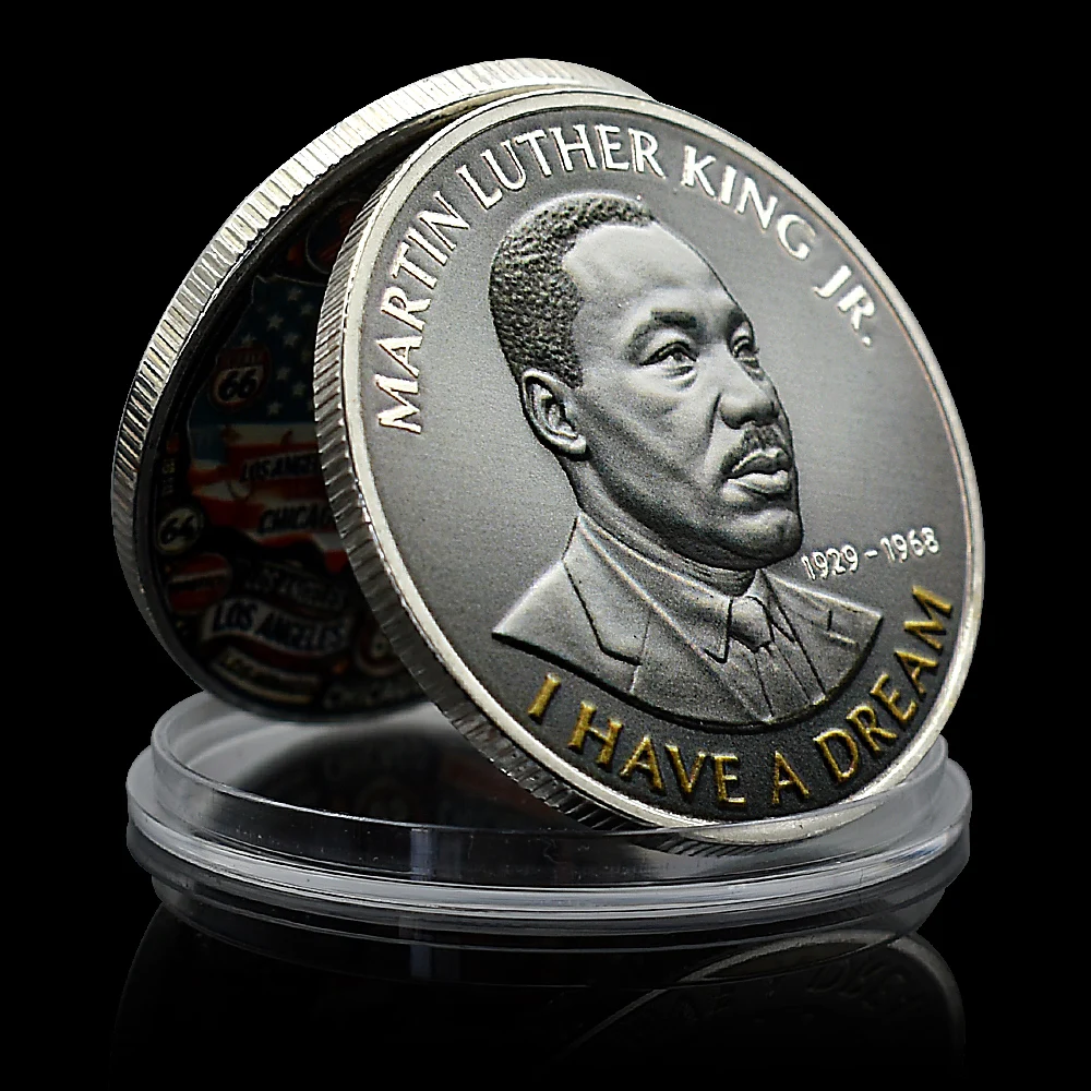 Martin Luther King Jr Silver Coin – Civil Rights 1929–1968, I Have a Dream Commemorative Collectible