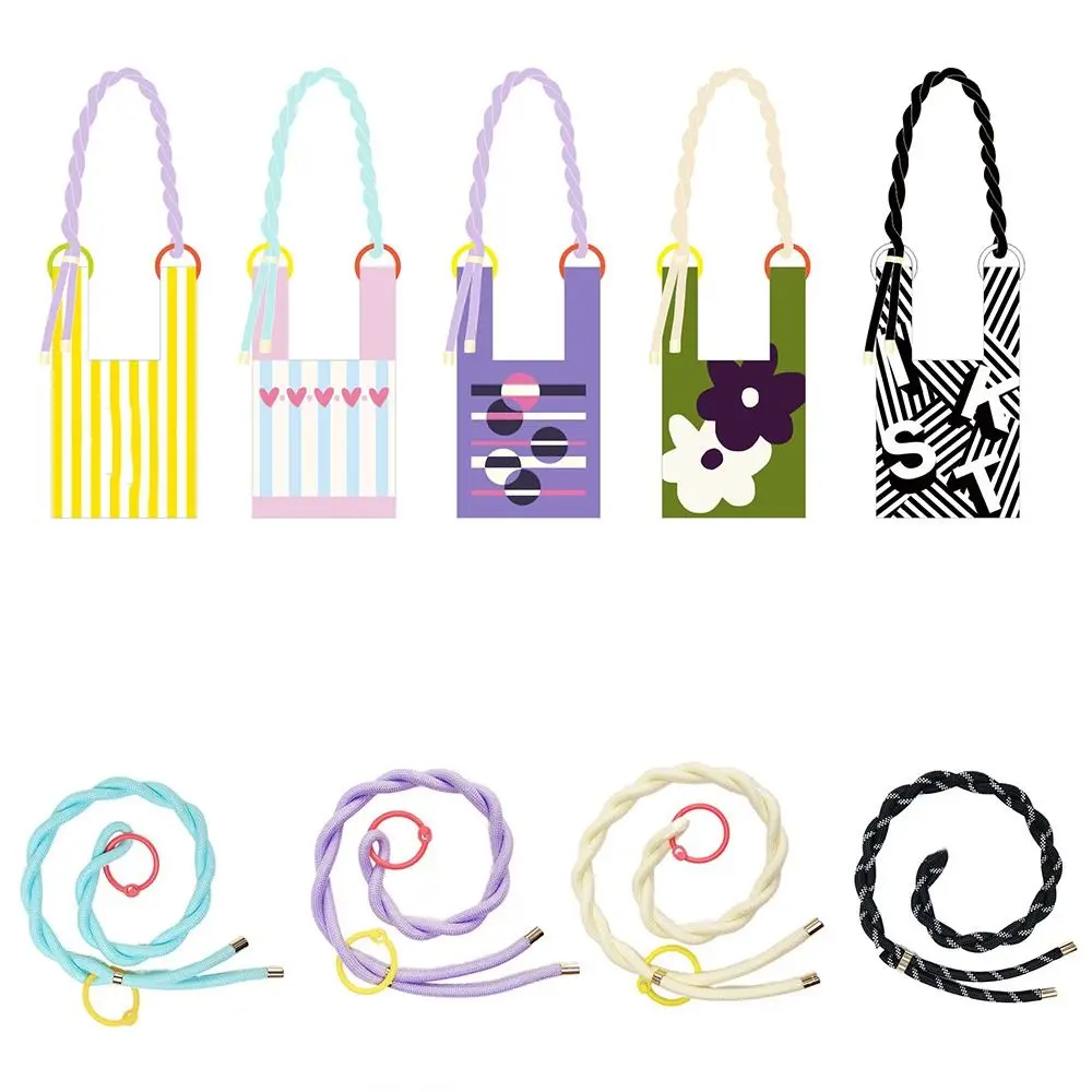 DIY Bag Strap Anti-slip Replacement Adjustable Bag Extension Straps Colorful Braided Bag Decoration Accessories Shoulder Bag