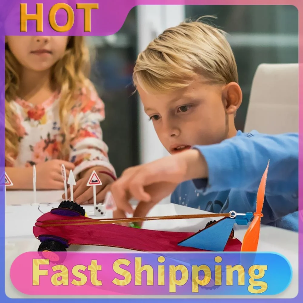 DIY Science Experiment Kits Personality Especially Creative Simplicity Rubber Band Power Car Fun Project Gift