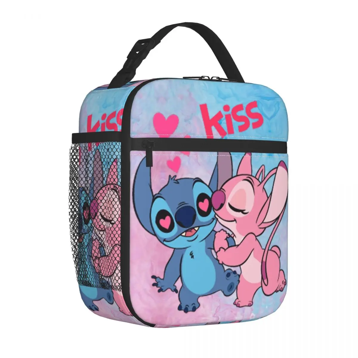 Custom Stitch Lion Portable Lunch Box Women Multifunction Disney Movie Cooler Thermal Food Insulated Lunch Bag School Student