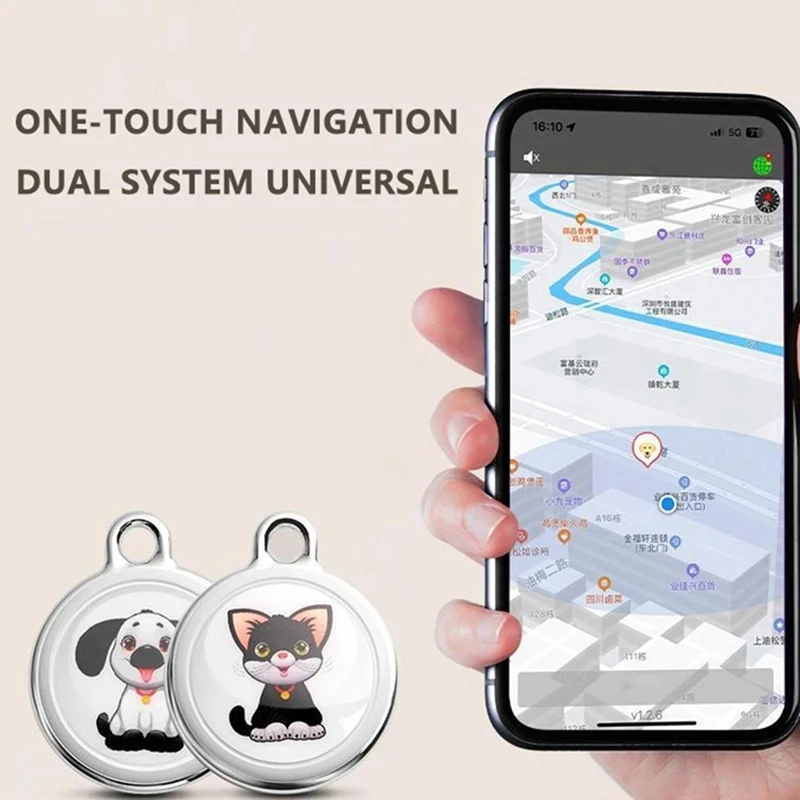 Pet Anti Lost GPS Tracker Bluetooth Smart Wearable Waterproof Locator Real-Time Tracking Collar Find Device