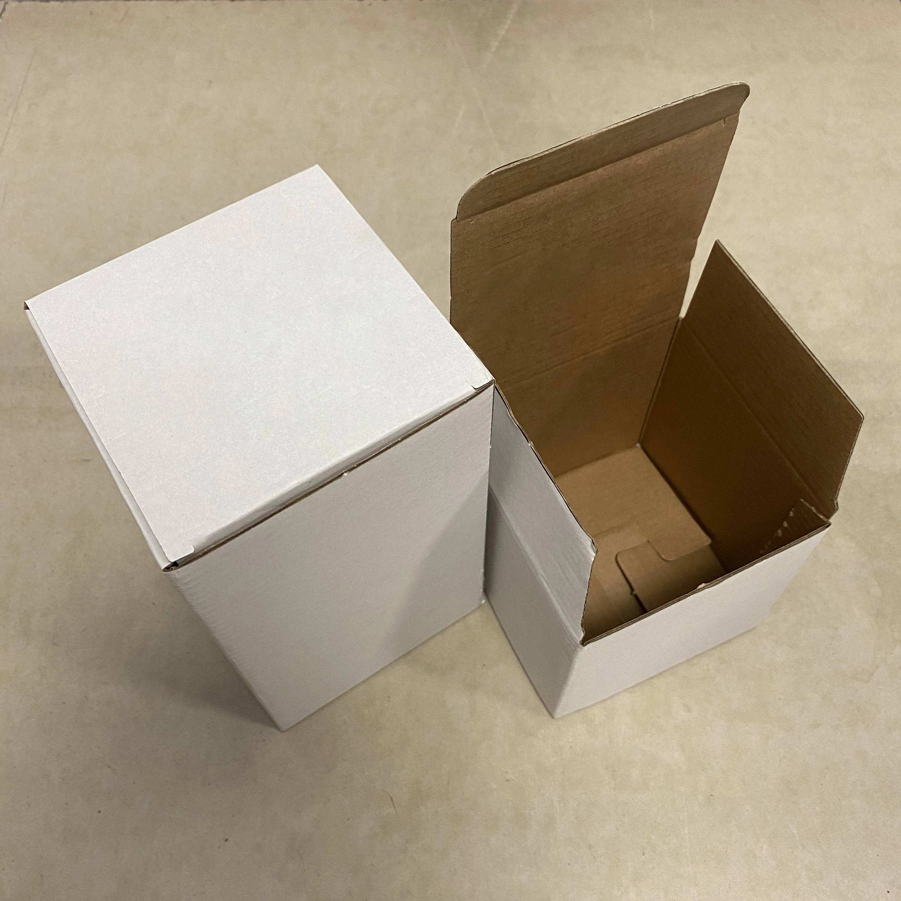 Thicken 3 Layer Corrugated Recycled Paper Express Box for Business White Square Cardboard Packaging Box Fold Gift Box 20Pcs/lot