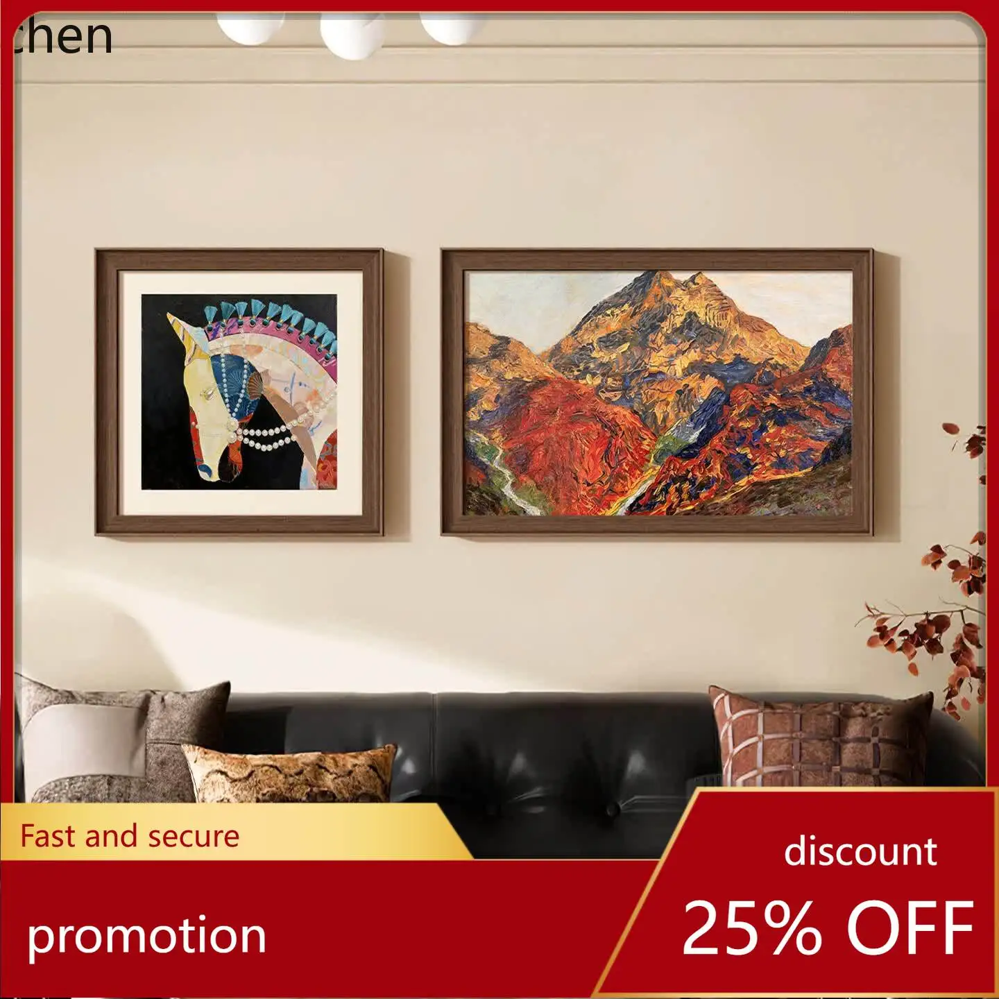 ZML Living Room Decorative Painting 