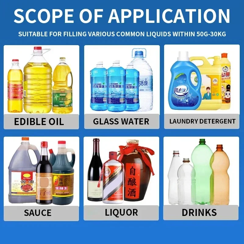 Wegen vulmachine, kleine automatische kwantitatieve wasvloeistof, reiniging van etherische olie, bladmeststof vulmachine