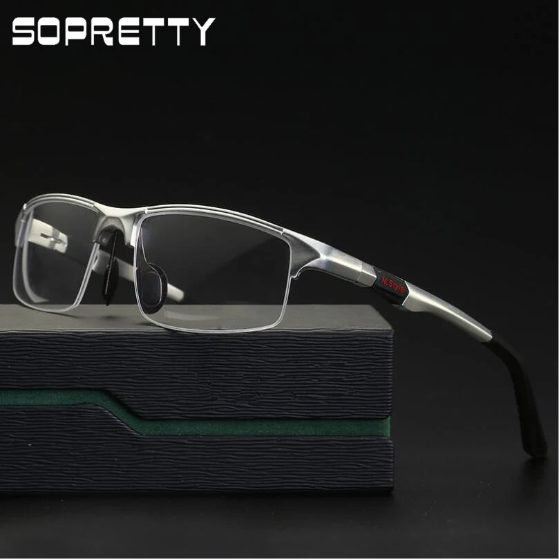 

New Aluminum Magnesium Sportss Men's Glasses Frames , Outdoor AL-MG Spring Hinge Eyeglasses Glass Frame for Myopia F3121