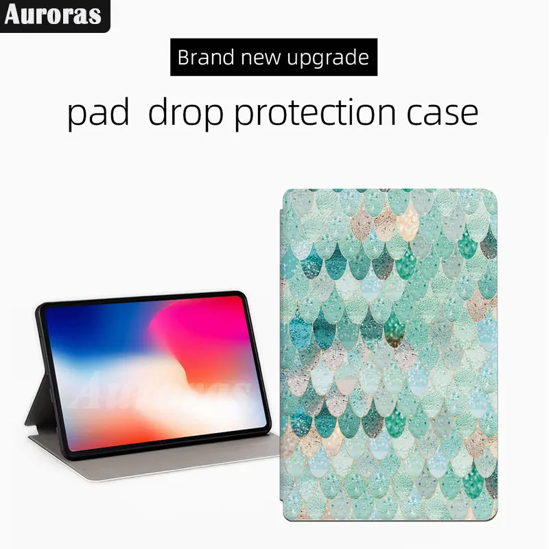 

Auroras For Samsung Galaxy Tab S5e WiFi 10.5 inch Flip Silk Case Fashion Retro Rhombic Color Grid Pattern For SM-720 Flip Cover