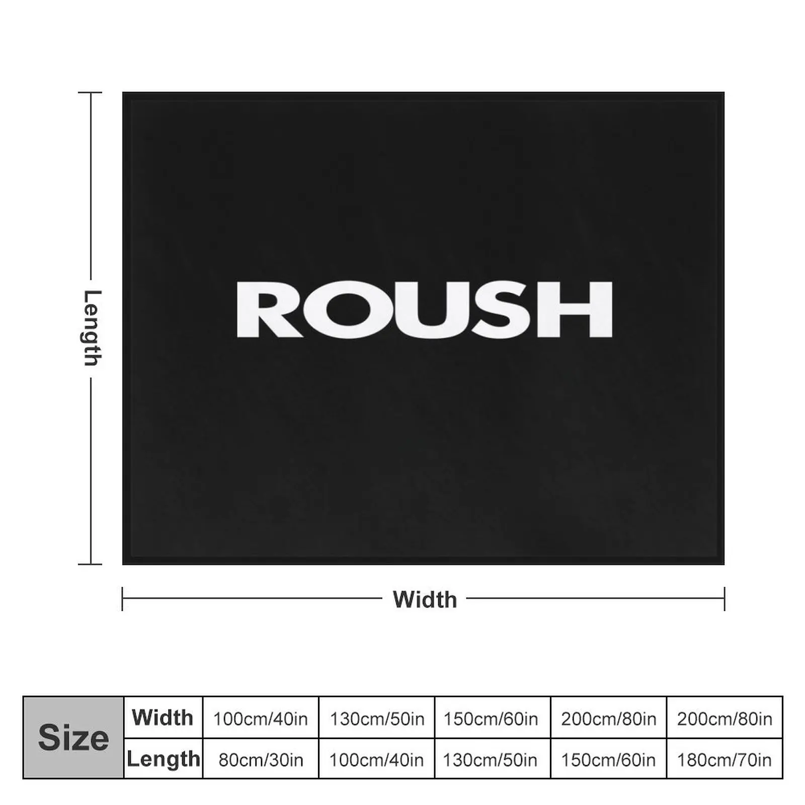 White Roush Logo Throw Blanket Bed linens sofa bed Blankets