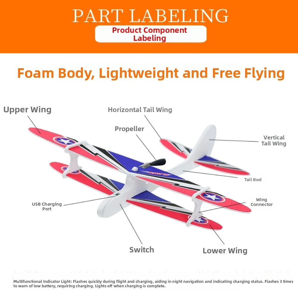 

High Quality Ligthweight Children's Hand Throwing Aircraft Multistyles EVA Airplane Glider Model DIY Assemble Airplanes