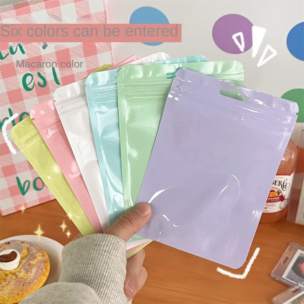 20/10PCS Plastic Self-sealing Bag Candy Storage Bag Transparent Storage Sealed Pocket Cosmetic Brush Resealable Packaging Bag