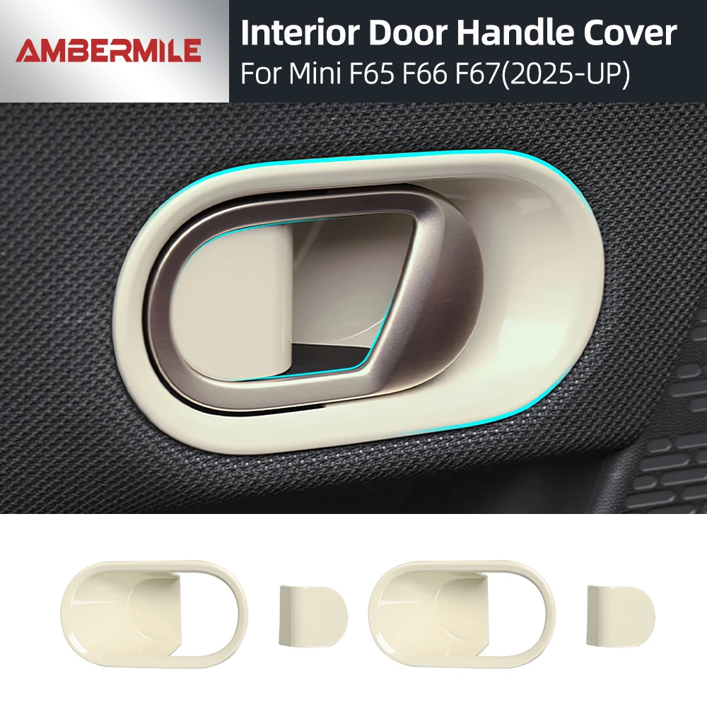 

ABS Inner Door Handle Bowl Protective Cover for Mini Cooper S F65 F66 F67 2024 2025 Car Door Handle Sticker