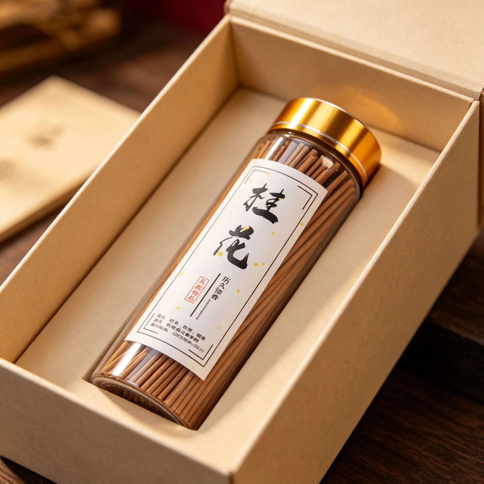 30g Osmanthus-Flavored 10.5cm Incense Sticks, Made from Natural Osmanthus Powder, Have a Rich Fragrance, Long Burning Time, and a Natural Aroma, Suitable for Indoor and Outdoor Use, Tea Rooms, Study Rooms, Living Rooms, Bedrooms, Yoga, Meditation, Gardens, Pavilions, and Picnics. They Have the Effect of Refreshing and Invigorating, Purifying the Air, Deodorizing and Eliminating Odors, Calming the Mind and Focusing the Mind, and Are Effective for Outdoor Activities