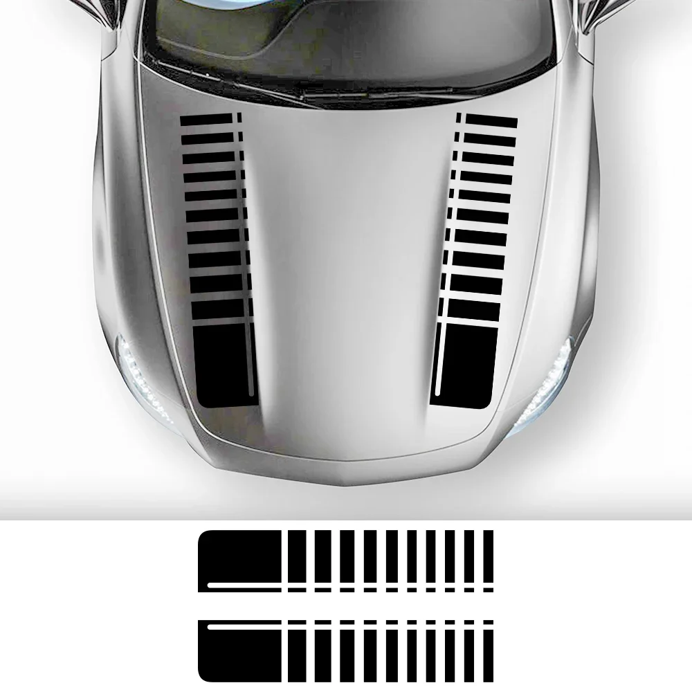 Car Hood Cover Vinyl Stickers For Audi BMW Ford Fiat Honda Subaru Honda Jeep VW Auto Racing Stripes Decals Tuning Accessories