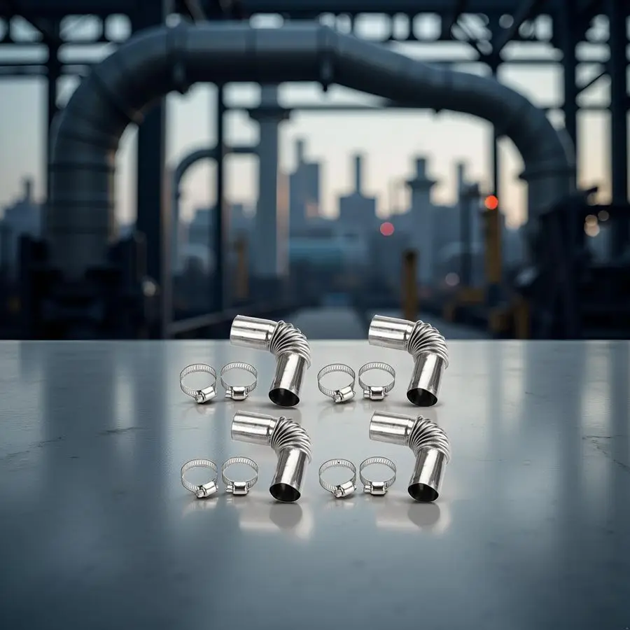 4 قطعة الفولاذ المقاوم للصدأ 24 مللي متر الهواء الديزل سخان التوقف أنبوب العادم أنبوب الكوع موصل ل الديزل قارب سخان 13 سنتيمتر السيارات Rep #3